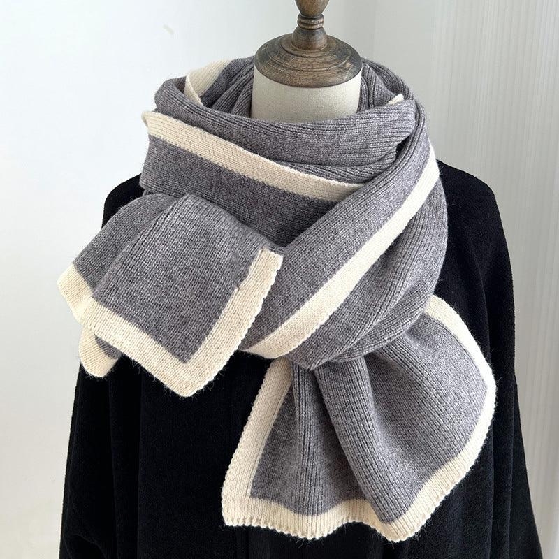 Color Matching Scarf Knitted Wool Scarf - DanaFashionstore