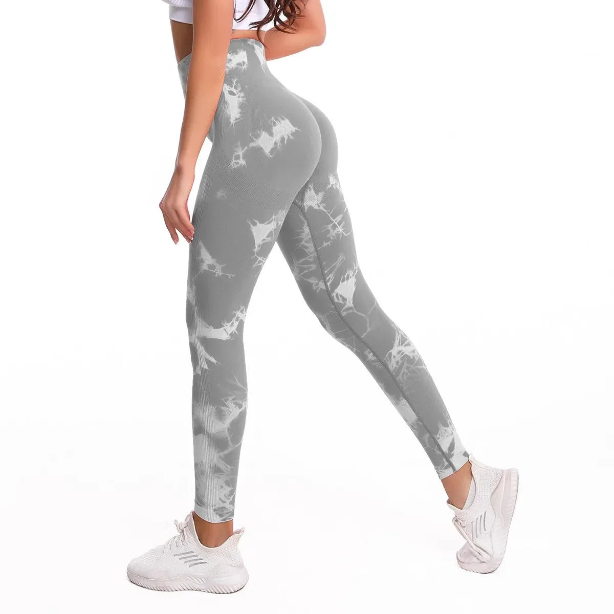 Tie-dye Yoga Pants Cropped High-waisted Butt-lifting - DanaFashionstore