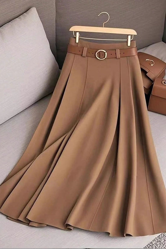 Women's Casual Pleated Skirt Can Be Printed