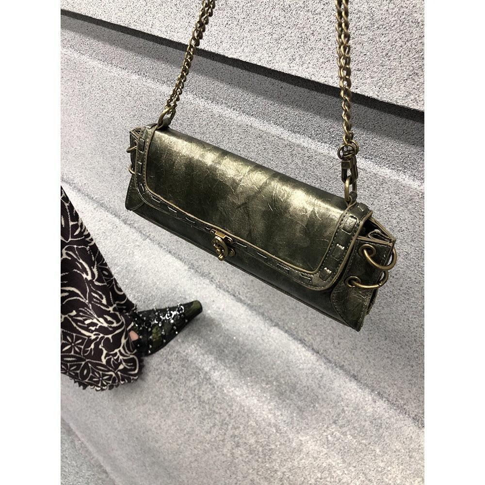 Design One-shoulder Lock Bronze Gold Crossbody Bag - DanaFashionstore