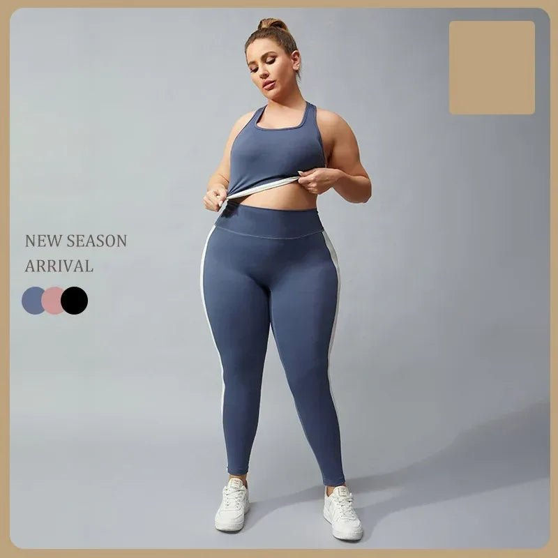 Running Yoga Racerback Type Nude Contrast Fitness Pants For Women - DanaFashionstore