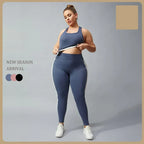 Running Yoga Racerback Type Nude Contrast Fitness Pants For Women - DanaFashionstore