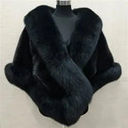 Imitated Mink Fox Fur Cape Coat Plus-sized Dress Shawl - DanaFashionstore