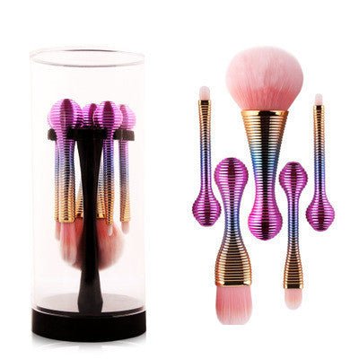 5pcs makeup brushes $22.26 Dana Fashion Appearance Color: Color makeup Product Category: Makeup Brush Set of brush count: 5pcs Brush material: nylon Handle material: plastic
