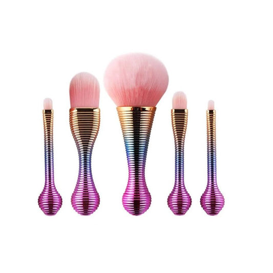 5pcs makeup brushes $22.26 Dana Fashion Appearance Color: Color makeup Product Category: Makeup Brush Set of brush count: 5pcs Brush material: nylon Handle material: plastic