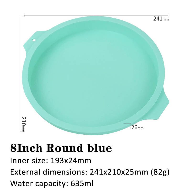 6 inch 8 inch rainbow cake baking pan $14.50 Dana Fashion Color: Blue Size: 8inch Style: Round Dana's Kitchen Product Category: Cake Mould feature: 100% brand new and high quality. Use food grade organic silicon material, easy to handle. Odorless, non-tox