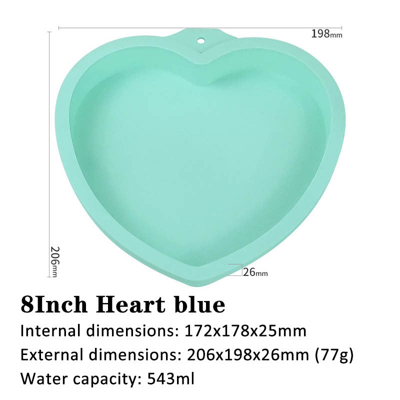 6 inch 8 inch rainbow cake baking pan $14.50 Dana Fashion Color: Blue Size: 8inch Style: Heartshaped Dana's Kitchen Product Category: Cake Mould feature: 100% brand new and high quality. Use food grade organic silicon material, easy to handle. Odorless, n