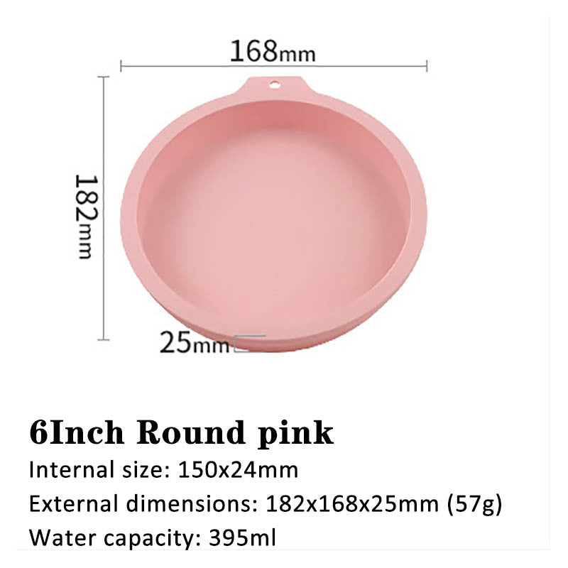 6 inch 8 inch rainbow cake baking pan $14.50 Dana Fashion Color: Pink Size: 6inch Style: Round Dana's Kitchen Product Category: Cake Mould feature: 100% brand new and high quality. Use food grade organic silicon material, easy to handle. Odorless, non-tox