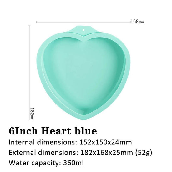 6 inch 8 inch rainbow cake baking pan $14.50 Dana Fashion Color: Blue Size: 6inch Style: Heartshaped Dana's Kitchen Product Category: Cake Mould feature: 100% brand new and high quality. Use food grade organic silicon material, easy to handle. Odorless, n