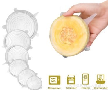 6-piece stretch siliconecover $18.89 Dana Fashion Color: 12PC Size: 1SET Dana's Kitchen Cookware Parts Type:Lids Material:food grade Silicone Temperature : -40F to +446F (-40c to +230c) Material :BPA free 100% Food Grade Silicone Advantage:Heat resistance