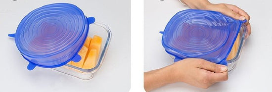 6-piece stretch siliconecover $18.89 Dana Fashion Color: 12PC Size: 1SET Dana's Kitchen Cookware Parts Type:Lids Material:food grade Silicone Temperature : -40F to +446F (-40c to +230c) Material :BPA free 100% Food Grade Silicone Advantage:Heat resistance