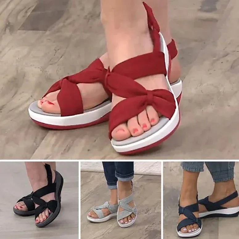 Women's Simple Fish Mouth Sponge Cake Sole Amazon Roman Sandals - DanaFashionstore
