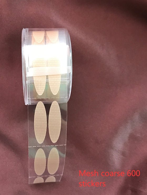 600pcs Makeup Clear Beige Stripe Big Eyes Decoration Invisible Strong Adhesive Double Fold Eyelid Sticker Eyes Cosmetic Tool $19.00 Dana Fashion Color: Mesh coarse style: 600stickers makeup Specification: Size: app 4.5cm for DIA, 2.5cm for the width of th