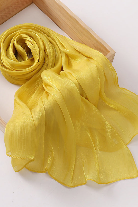Breathable Cool Island Satin Smooth Silk Toe Scarf