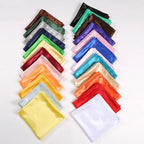Pure Color Silk Scarf Artificial Silk 90cm Shiny Satin Shawl - DanaFashionstore