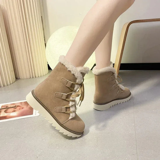 Thick Bottom Fleece-lined Thick Snow Boots Warm - DanaFashionstore