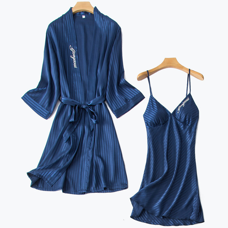 Satin chiffon strap nightgown - Dana Fashion
