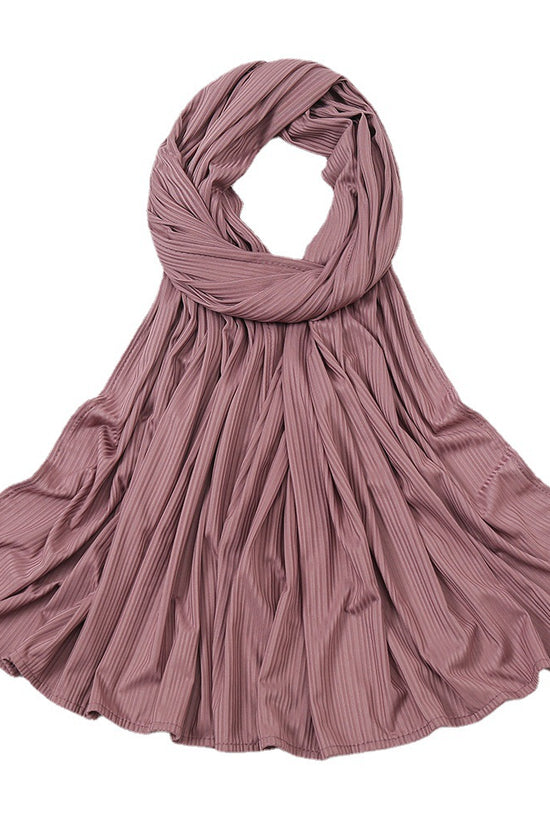 Women's Knitted Thread Cotton Striped Solid Color Scarf
