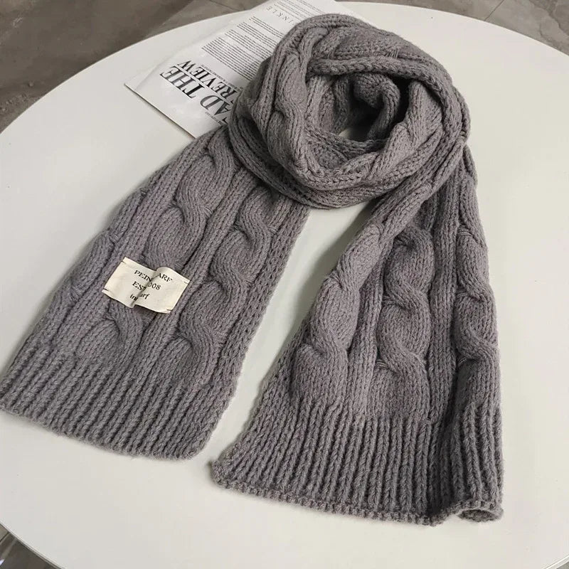Sweet Labeling 8-word Twist Apricot Small Scarf - DanaFashionstore