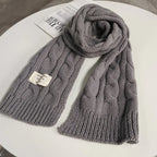 Sweet Labeling 8-word Twist Apricot Small Scarf - DanaFashionstore