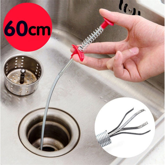 60CM Sewer Dredger Spring Pipe Dredging Tool Household Hair Cleaner Drain Clog Remover Cleaning Tools Household For Kitchen Sink Kitchen Gadgets $18.00 Dana Fashion Color: Black 160cm Dana's Kitchen Overview: Good ductility, with a grip, better to clear t