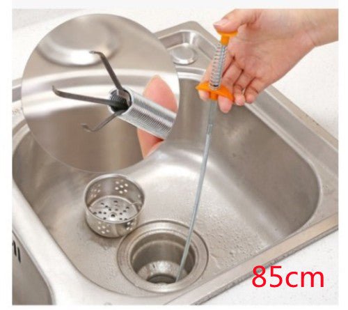 60CM Sewer Dredger Spring Pipe Dredging Tool Household Hair Cleaner Drain Clog Remover Cleaning Tools Household For Kitchen Sink Kitchen Gadgets $16.00 Dana Fashion Color: Yellow 85 cm Dana's Kitchen Overview: Good ductility, with a grip, better to clear