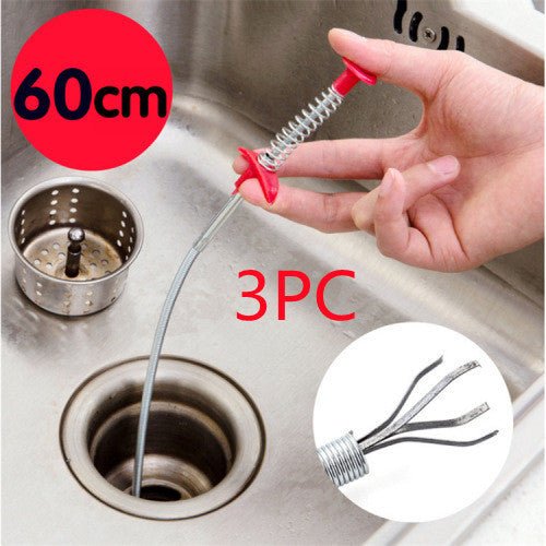 60CM Sewer Dredger Spring Pipe Dredging Tool Household Hair Cleaner Drain Clog Remover Cleaning Tools Household For Kitchen Sink Kitchen Gadgets $18.00 Dana Fashion Color: Color randomised 3pcs Dana's Kitchen Overview: Good ductility, with a grip, better
