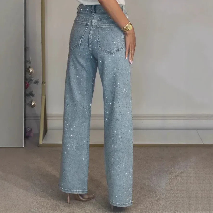 Women's High-end High Waist Straight Personalized Hot Girl High Street Trousers - DanaFashionstore