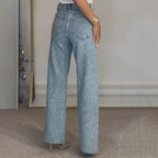 Women's High-end High Waist Straight Personalized Hot Girl High Street Trousers - DanaFashionstore