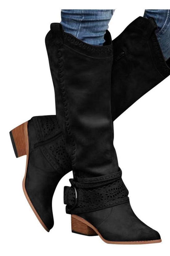 Martin boots, women's medium boots, Knights' boots