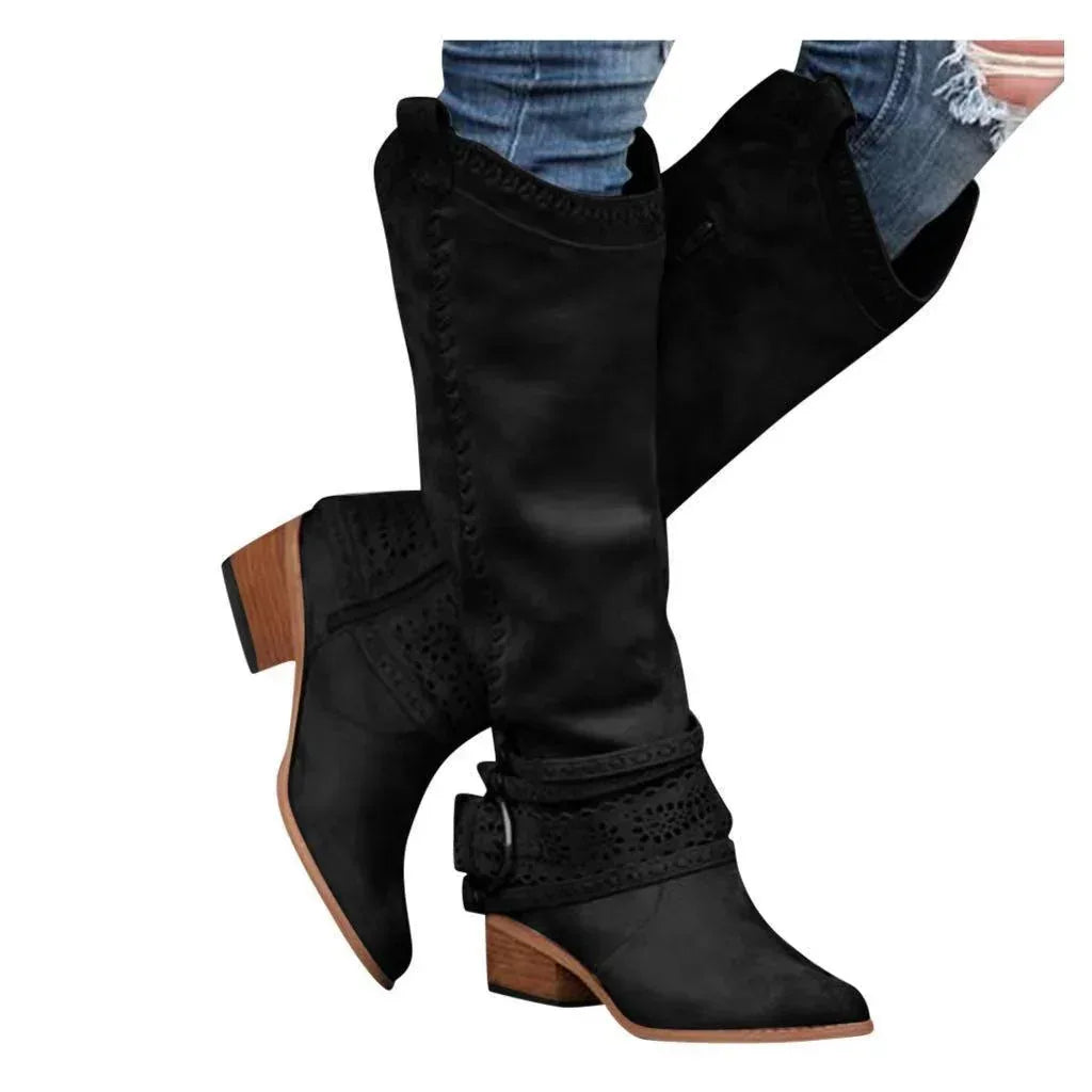 Martin boots, women's medium boots, Knights' boots - DanaFashionstore