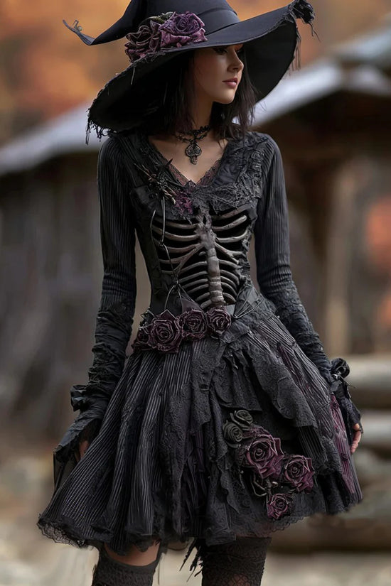 Witch Witch Dress Digital Printing American Style