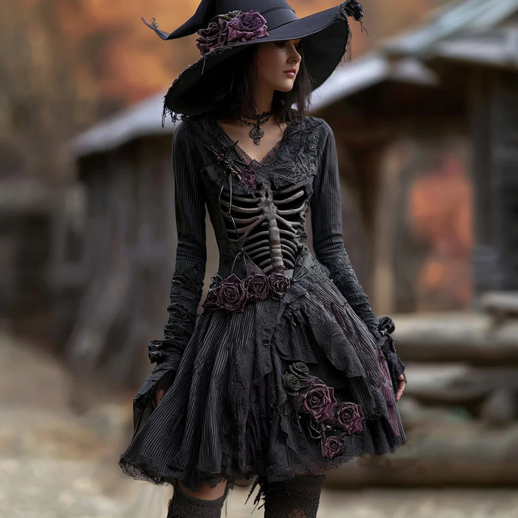 Witch Witch Dress Digital Printing American Style