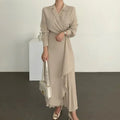 Formal Elegant Suspender Dress 2026 - Retro Long Waist Dress - DanaFashionstore