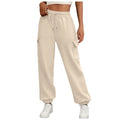 Women's Sweatpants Fleece Lined Baggy Athletic Jogger Trousers With Pockets Fall Casual Trendy Cargo Pants Fall Outfits - DanaFashionstore