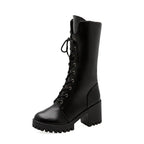 Martin boots with round toe side zip - DanaFashionstore