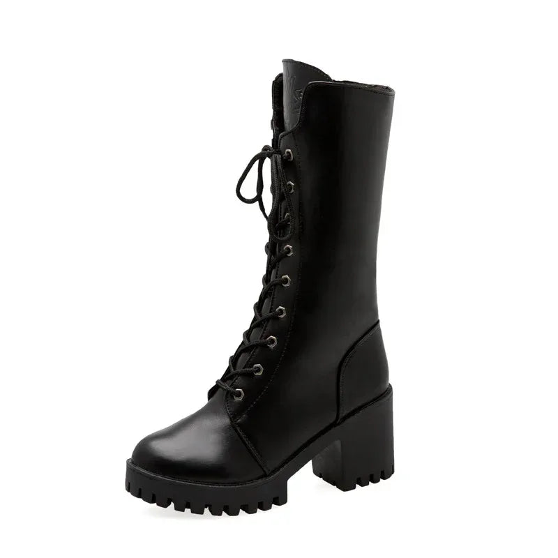 Martin boots with round toe side zip - DanaFashionstore