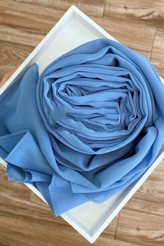 Women's Hijab Solid Pearl Chiffon Scarf