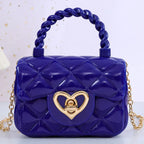 Plastic Transparent Jelly Mini Love Handbag - DanaFashionstore