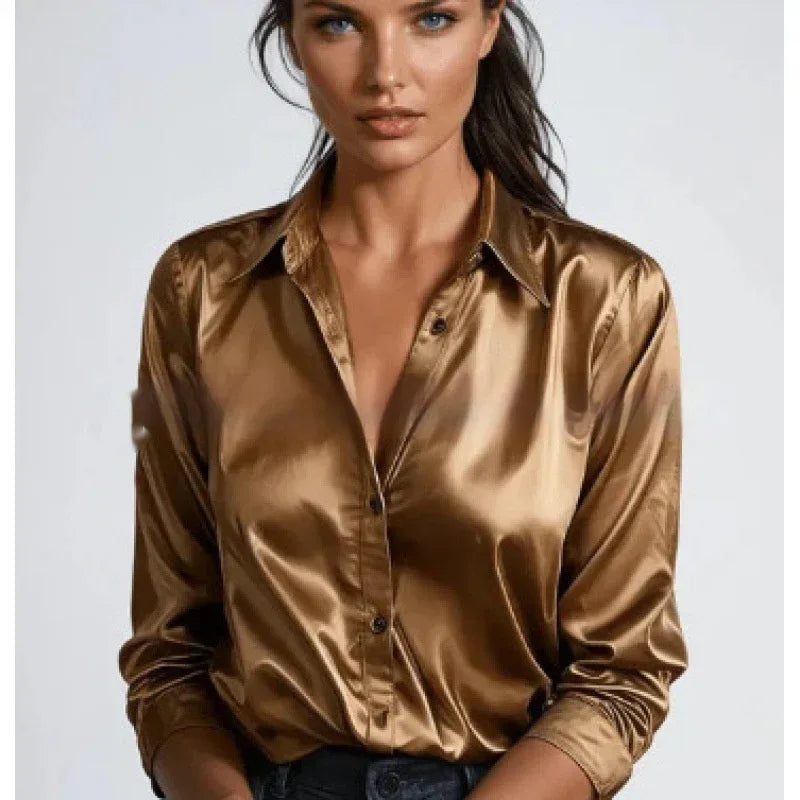 Solid-color Casual Loose-fit Women's Shirt - DanaFashionstore