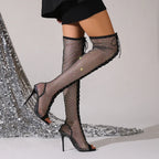 Pointed Toe Sandal Boots Over The Knee Internet Celebrity - DanaFashionstore