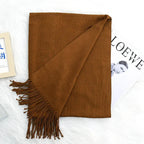 Annual Meeting Warm Cashmere Tassel Scarf - DanaFashionstore