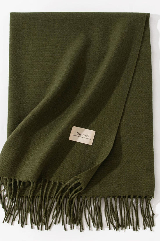 Pure Color Artificial Cashmere Scarf Women's Winter High-grade Shawl
