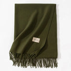 Pure Color Artificial Cashmere Scarf Women's Winter High-grade Shawl - DanaFashionstore