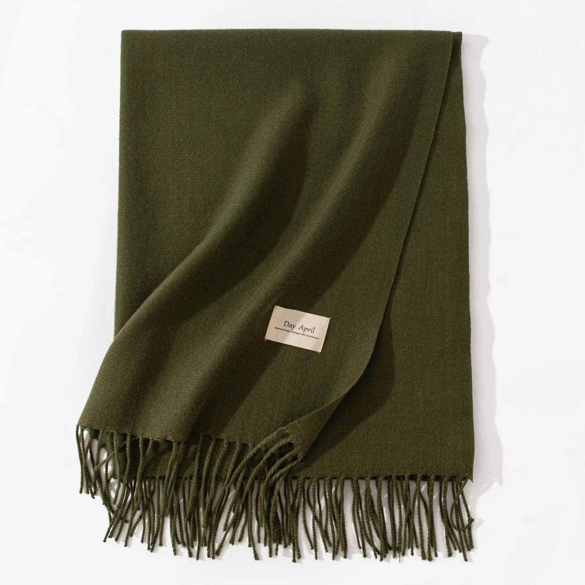 Pure Color Artificial Cashmere Scarf Women's Winter High-grade Shawl - DanaFashionstore