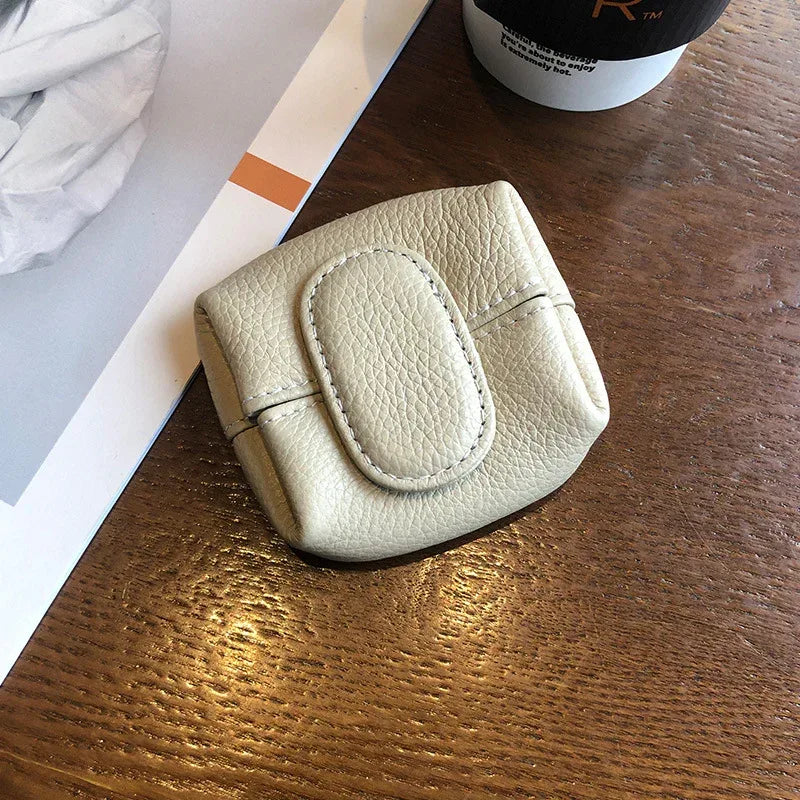 Coin Purse Women's Buckle First Layer Cowhide Coin Purse Key Case Carry Bag - DanaFashionstore