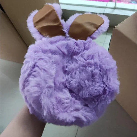 Plush Bag Faux Fur Rabbit Ear Clip - DanaFashionstore