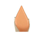 Shallow Mouth Pointed Pearl Chain Plaid Women's Single Shoes - DanaFashionstore
