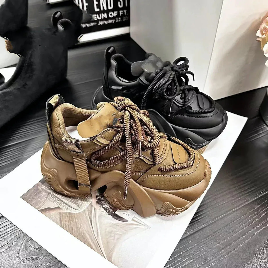 Fried Street Women's Super Hot All-match Small Thick Bottom Increased Lightweight Sneaker - DanaFashionstore