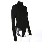 Slim-Fit High-Neck Jumpsuit 2026 - Base Layer Bodysuit - DanaFashionstore